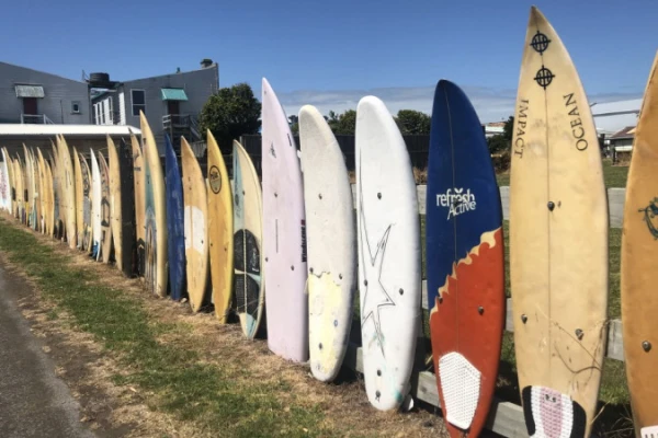 The Opunake Surfboard Fence